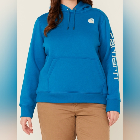 Carhartt Tops - Carhartt Clarksburg Graphic Sleeve Hoodie Sweatshirt Size 2X LikeNew MSRP $64.99
